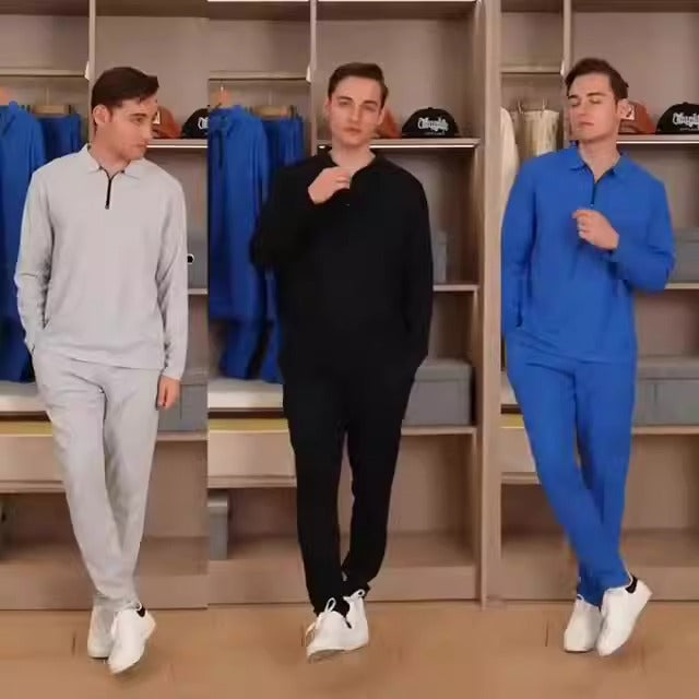 Men's Casual Sport Suit with Long Sleeves and Pants