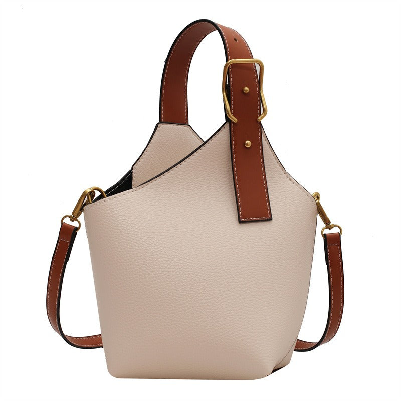 Retro Women's Fashion Casual Bag Portable Water Bucket Bag.