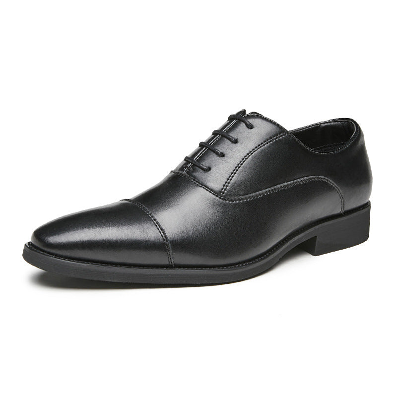 New Lace-Up Pointed Leather Business Oxford Dress Shoes with Soft Soles