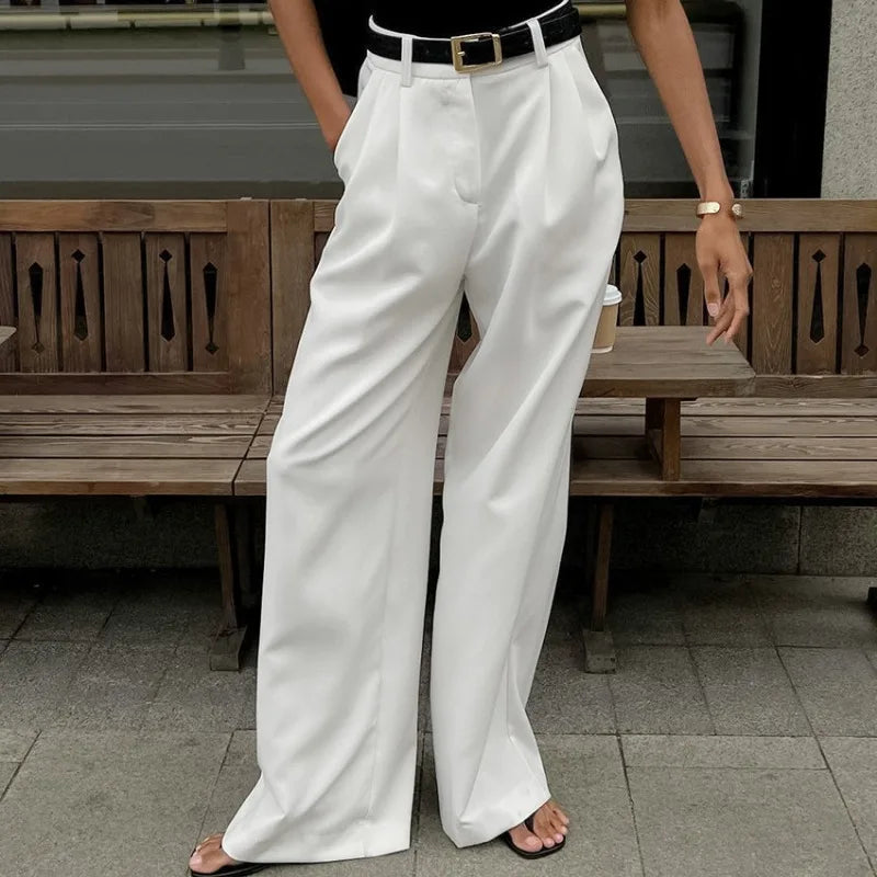 White High-Waisted Wide Leg Pants: Effortless Elegance