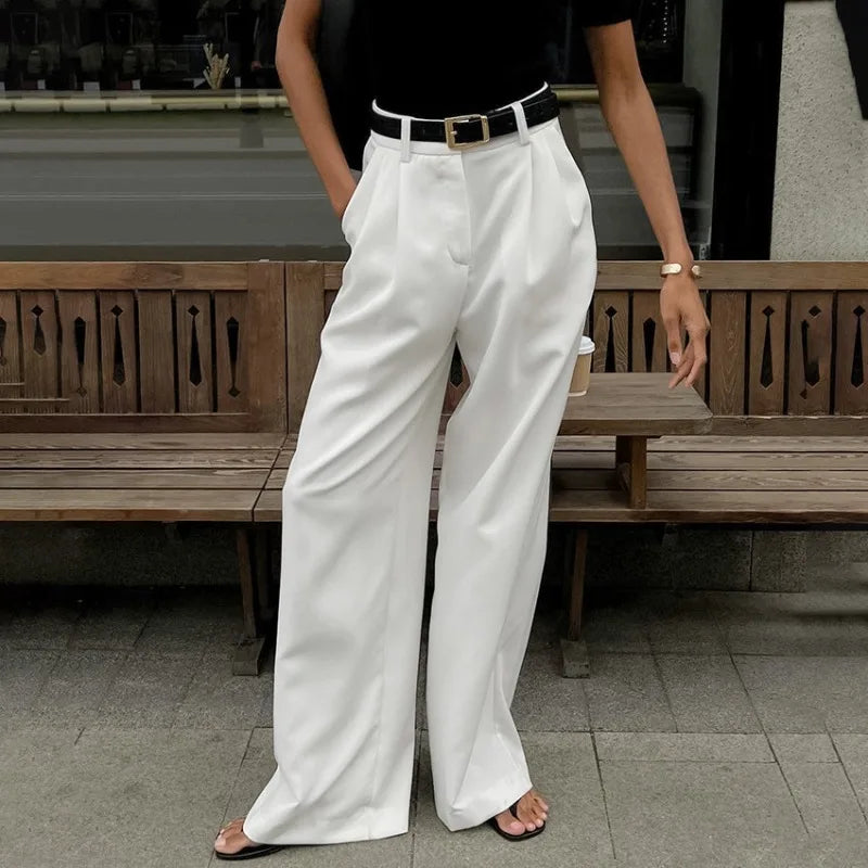 White High-Waisted Wide Leg Pants: Effortless Elegance