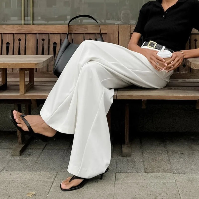 White High-Waisted Wide Leg Pants: Effortless Elegance