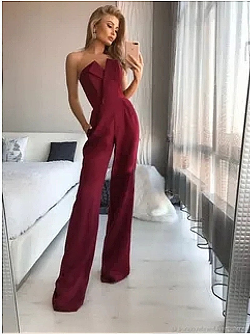 Chinese Long Skirt Jumpsuit: Oblique Collar, Mid-Waist Elegance