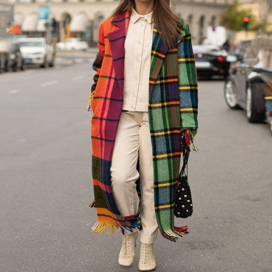 Women's Long Woolen Coat for Autumn Vibes